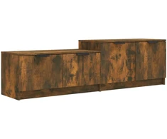 TV staliukas Televizoriaus spintelė, dūminio ąžuolo, 158,5x36x45cm, mediena