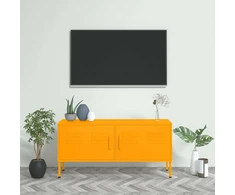 TV staliukas Televizoriaus spintelė, garstyčių geltona, 105x35x50cm, plienas