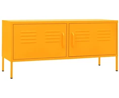 TV staliukas Televizoriaus spintelė, garstyčių geltona, 105x35x50cm, plienas