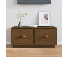 TV staliukas Televizoriaus spintelė, medaus ruda, 80x34x35cm, pušies masyvas