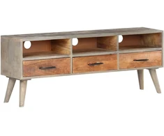 TV staliukas Televizoriaus spintelė, pilka, 130x35x51cm, mango masyvas