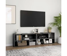 TV staliukas Televizoriaus spintelė, pilka, 149x30x52cm, apdirbta mediena