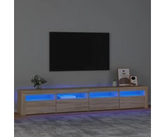 TV staliukas Televizoriaus spintelė su LED apšvietimu, ąžuolo, 240x35x40cm