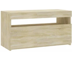 TV staliukas Televizoriaus spintelė su LED apšvietimu, ąžuolo, 75x35x40cm