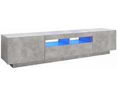 TV staliukas Televizoriaus spintelė su LED, betono pilka, 180x35x40cm