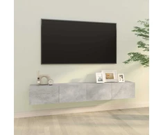 TV staliukas Televizoriaus spintelės, 2vnt., pilkos, 100x30x30cm, mediena