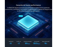 Tenda 2.5 Gbit komutatorius su 8x 2.5g prievadais ir 2x 10g Sfp+ prievadais (vlan, statinė agregacija, be ventiliatoriaus, Plug &amp; Play, montuojamas ant stalo/sienos, nevaldomas, metalinis korpusas) (tem2010x)