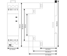 Tense Elektronik daugiafunkcinė mirksėjimo relė Digital, Manual, mirksėjimo relė, 2no 2nc, variniai sraigtiniai gnybtai, montavimas ant Din bėgelio, 0.1s-99min, 160-260v Ac/12v Dc, 5a, -20°c-55°c