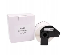 Terminis etikečių popierius Brother Dk-22205, 62mm x 30.48m
