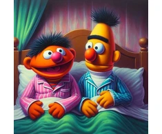 Termo aplikacija, užlydoma etiketė drabužiams Sesame Street Bert Ernie