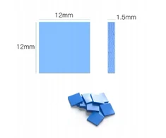 Termopadas Thermopad rinkinys 9vnt 12x12x1.5mm 10w/mk aušinimas