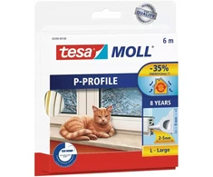 Tesa Guminė P profilio tarpinė, balta, 6 m/9 mm