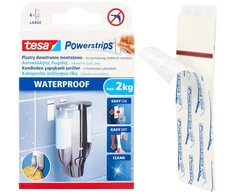 Tesa Powerstrips® Vandeniui atsparios didelės, 2kg laikymo, baltos