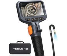Teslong endoskopinė kamera su dviem objektyvais ir apšvietimu, pasukama endoskopinė kamera, endoskopas su 4,5 colio lcd ekranu, endoskopinės kameros judanti galvutė, inspekcinės kameros vamzdžio kamera (1,55 metro/8,5 mm)