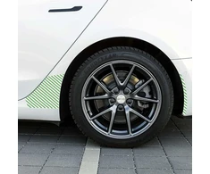 Tesvolution® apsauginė plėvelė nuo akmenų Tesla Model 3 2019-2025 – slenkstis – dažų apsaugos plėvelė, lipni ir skaidri, blizgi, kaip dažų apsauga arba buferio apsaugos priedai