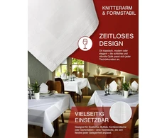 Texpot Damask staltiesės takelis 40 x 130 cm, baltas satino kraštelis, galima skalbti 95 °c temperatūroje, 100% medvilnė, aukštos kokybės dviejų siūlų