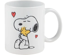 The Peanuts Snoopy puodelis - Hug Woodstock kavos puodelis keramikinis baltas 320 ml