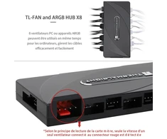 Thermalright Argb Ventiliatorių Valdiklis su 8 Lizdais ir Hub