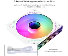 Thermalright Tl-m12w-s 120mm Argb ventiliatorius su S-fdb guoliu