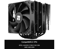 Thermalright Tr Peerless Assassin 120 Se Juodas, 6 šiluminiai vamzdeliai, dvigubas Tl-c12c Pwm ventiliatorius, 155 mm aukštas Cpu aušinimas, skirtas Am4/am5 ir Intel Lga 1851/1700/1150/1151/1200 (pa120se Juodas)