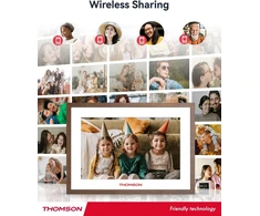 Thomson Skaitmeninis nuotraukų rėmelis, 10.1 colio, vidinė baterija, Wifi skaitmeninis nuotraukų rėmelis, 1280 x 800 Hd Ips jutiklinis ekranas, 32 Gb atmintis, automatinis pasukimas, orai, dalinkitės nuotraukomis, muzika ir vaizdo įrašais