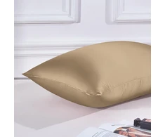 Thxsilk šilkinė pagalvės užvalkalas 40 x 60 cm - 100% šilkmedžio šilko pagalvės užvalkalas - hipoalerginis su paslėptu užtrauktuku - 22 momme dvipusis grynas šilkas 1 vnt. taupe