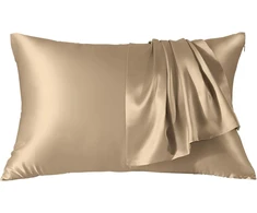 Thxsilk šilkinė pagalvės užvalkalas 40 x 60 cm - 100% šilkmedžio šilko pagalvės užvalkalas - hipoalerginis su paslėptu užtrauktuku - 22 momme dvipusis grynas šilkas 1 vnt. taupe