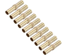 Tiesi jungtis su montavimo komponentais tiesus 2 krypčių vamzdžio adapteris žalvarinis antgalis 6/8/10/12/14/16/20 mm vamzdžių jungtims (6 mm, 10 vnt.)
