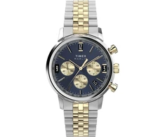 Timex Marlin vyriškas chronografas kvarcinis laikrodis, dviejų atspalvių mėlynas, apyrankė