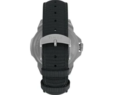 Timex vyriškas laikrodis Expedition North, 42 mm, juodas, ekologiškas dviejų dalių dirželis, žalias ciferblatas, sidabrinis korpusas Tw2w84200, juodas, dirželis.