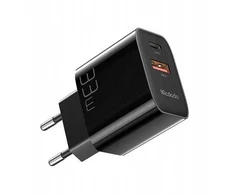 Tinklo įkroviklis Mcdodo Ch-0922 Usb + Usb-c, 33w + Usb-c kabelis (juodas)