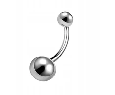 Titano pilvo auskaras su lygiais rutuliukais 1.6/12 mm