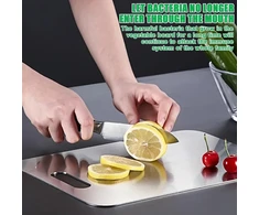 Titano pjaustymo lentelė: 2 vienetų įvairių dydžių pjaustymo lentelė, nerūdijantis plienas, dvipusė titano pjaustymo lentelė, titano pjaustymo lenta, titano pjaustymo lentelė mėsai, vaisiams