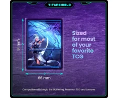 Titanshield (150 įmautės/skaidrios) standartinio dydžio stalo žaidimų ir matinių prekybos kortelių įmautės, skirtos Magic The Gathering Mtg, Pokemon, beisbolo kolekcijai, Dropmix