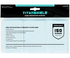 Titanshield (150 įmautės/skaidrios) standartinio dydžio stalo žaidimų ir matinių prekybos kortelių įmautės, skirtos Magic The Gathering Mtg, Pokemon, beisbolo kolekcijai, Dropmix