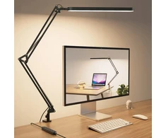 Tk Lighting Modernus Led braižybos stalo šviestuvas 80cm ryškumo reguliavimas juodas