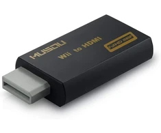 Tlsiwio Wii į Hdmi vaizdo signalo keitiklis Full Hd 1080p su 3,5 mm garso išvesties lizdu, juodas