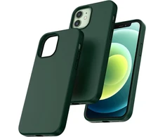 Tocol 3 viename dėklas, skirtas iphone 12, iphone 12 pro, su 2 apsauginėmis plėvelėmis + 2 kameros objektyvo apsaugomis, atsparus smūgiams, įbrėžimams atsparus silikoninis dėklas, apsauga nuo kritimo, alpinė žalia