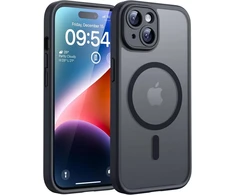 Tocol dėklas, skirtas iphone 14 su magsafe, pilna kameros apsauga, atsparus smūgiams, atsparus įbrėžimams, permatomas galinis dangtelis, magnetinis telefono dėklas, skirtas iphone 14, juodas