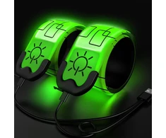 Todoxi 2 Led apyrankių rinkinys, įkraunamos, Usb įkraunamos šviesos apyrankės suaugusiems ir vaikams, atšvaitinės šviesos juostos bėgimui, šunims, žygiams, dviračių sportui, lauko sportui