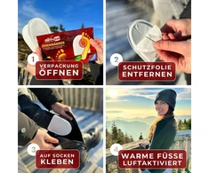 Toe Warmers - Originalūs: 10 porų šildymo pagalvėlių, šildančių 8 valandas, momentinio naudojimo pėdų šildytuvai, itin šilti pėdų šildytuvai, idealūs veiklai lauke ir slidinėjimo batams, pėdų šilumos pagalvėlė, balta