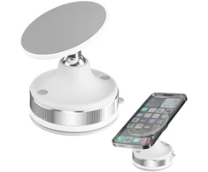 Toeecy telefono laikiklis automobiliui n52 magnetinis 360° pasukamas magnetinis laikiklis telefono automobiliniai priedai su metalinėmis plokštelėmis, skirtas iphone 16 15 14 13 12 pro max išmaniesiems telefonams (baltas)