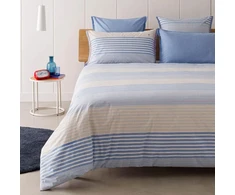 Tommy Hilfiger Bleach Denim Percale pagalvės užvalkalas, vienos spalvos mėlynas, dydis 40 x 80 cm, dryžuotas