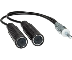 Tomzz Audio 1500-026 antenos skirstytuvas Y adapteris antenos skirstytuvo adapterio kabelio jungtis Din Iso automobilinis radijas nuo vyriško iki 2 x moteriško