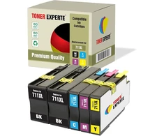 Toneris Experte® 5 Xl spausdintuvo kasetės, suderinamos su 711 711xl Designjet T520 T120 Cz129a Cz130a Cz131a Cz132a | didelės talpos
