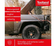 Toolland automobilinis paleidėjas, motociklo akumuliatoriaus įkroviklis, 12/24v akumuliatoriaus įkroviklis su paleidimo funkcija, akumuliatoriaus apsauga automobiliui traktoriui valčiai, automobilinis akumuliatoriaus įkroviklis, skirtas švino rūgšties aku