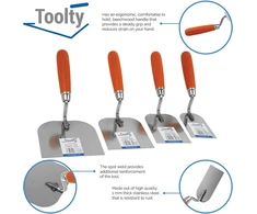 Toolty nerūdijančio plieno glaistyklė "profi" sienų glaistyklė tinkavimo glaistyklė 60, 80, 100, 120 mm - mūrui, plokščių darbams, tinkavimui - medinė rankena "pasidaryk pats" - Tlty-s010
