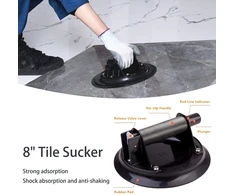 Toosoar Profesionalus vakuuminis siurbtukas 8 colių (20 cm) 2 vnt. rinkinys - 200 kg keliamoji galia stiklui, plytelėms ir marmurui - pramoniniai siurbtukai su ergonomiška rankena