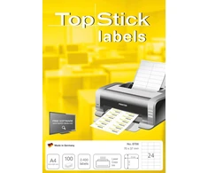 Top Stick 8706 universalūs lipdukai 70x37mm balti (100 vnt.)