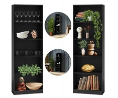 Top E Shop Topeshop Juodas siauras 40 cm lentynas knygoms, žaislams, segtuvams, 5 lentynos